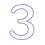lineart purple number 3 on transparent background-1