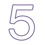 lineart purple number 5 on transparent background-1