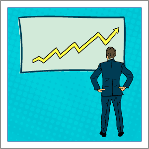 man looking at chart