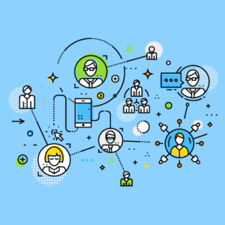 image of people in social network