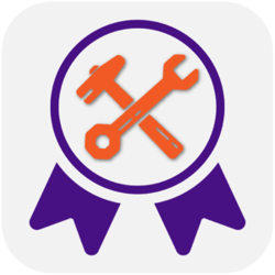 image of award ribbon with tools