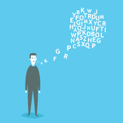 image of man with speech bubble
