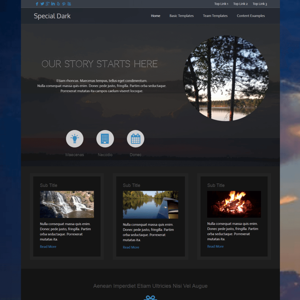 Association Special Dark Website Design image