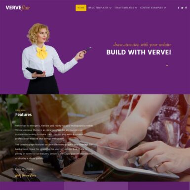 Verve Flair Website Template for Associations