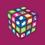 cube of all social media icons image