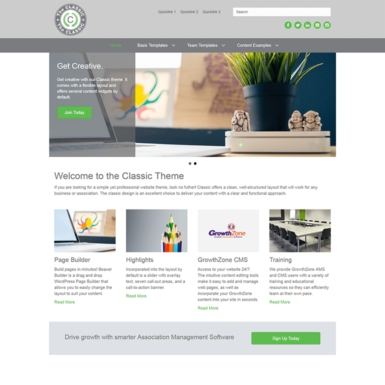 Classic Website Theme for Associations