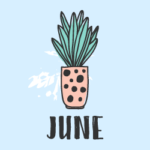 Image of cactus with word June