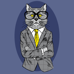 image of grumpy cat in business suit