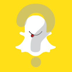 image of snapchat ghost with question makr