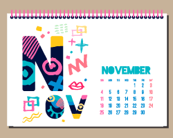 image of november calendar page