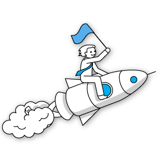 image of professional on rocket ship