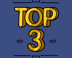 image of top three in text