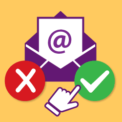 image of email icon with checkmark