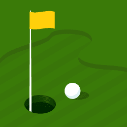 image of golf ball on course