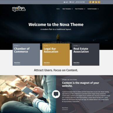 image of nova website template