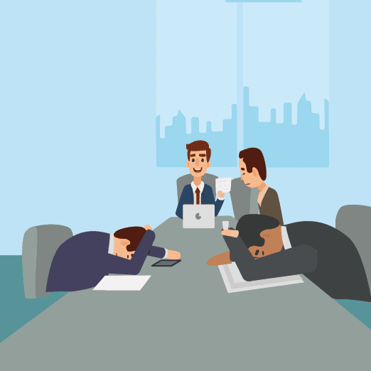 image of boring, not effective meeting