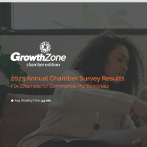 graphic of 2023 chamber survey results cover